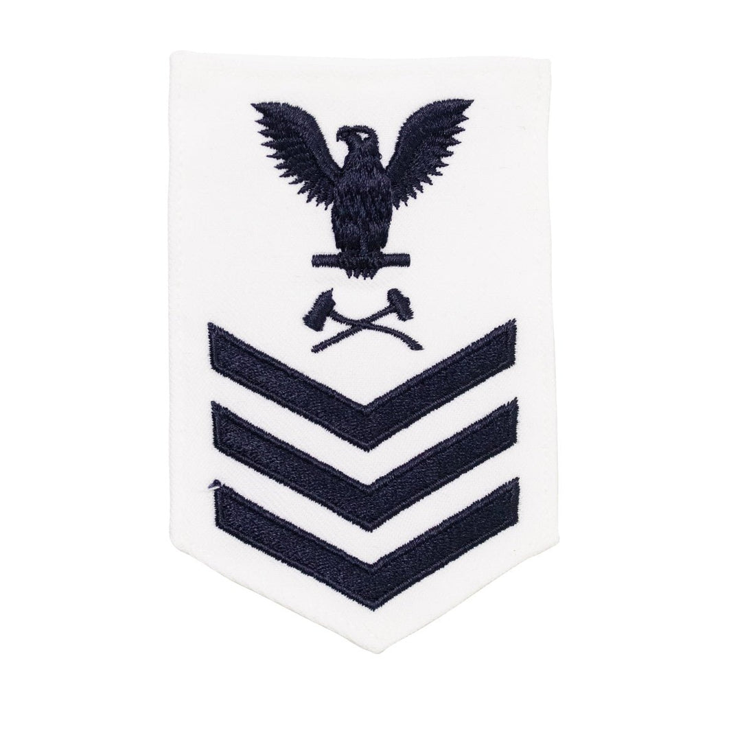 Navy E6 FEMALE Rating Badge: Damage Controlman - white - Hooyah Woodworks LLC