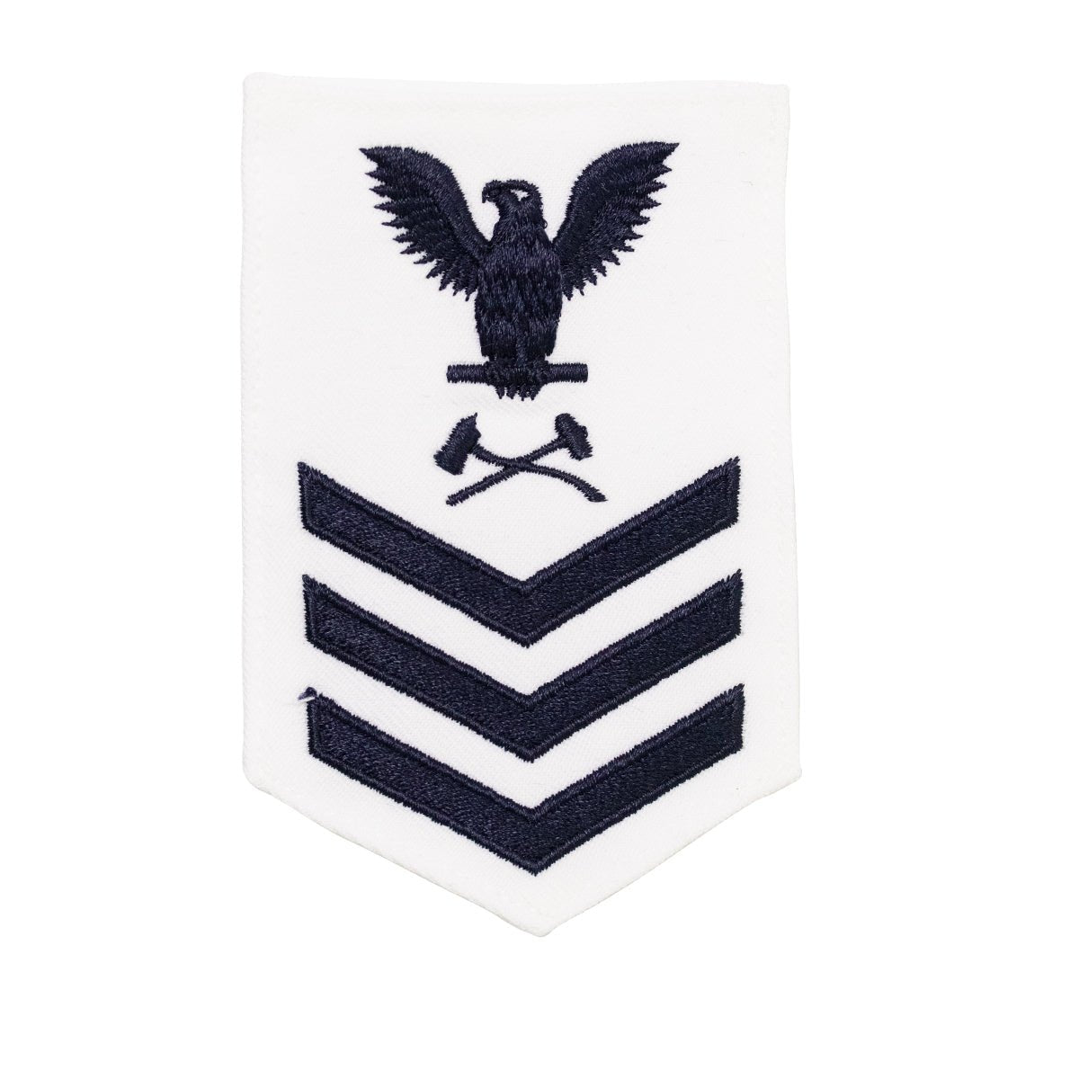 Navy E6 FEMALE Rating Badge: Damage Controlman - white - Hooyah Woodworks LLC