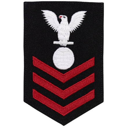 Navy E6 FEMALE Rating Badge: Electricians Mate - New Serge for Jumper - Hooyah Woodworks LLC