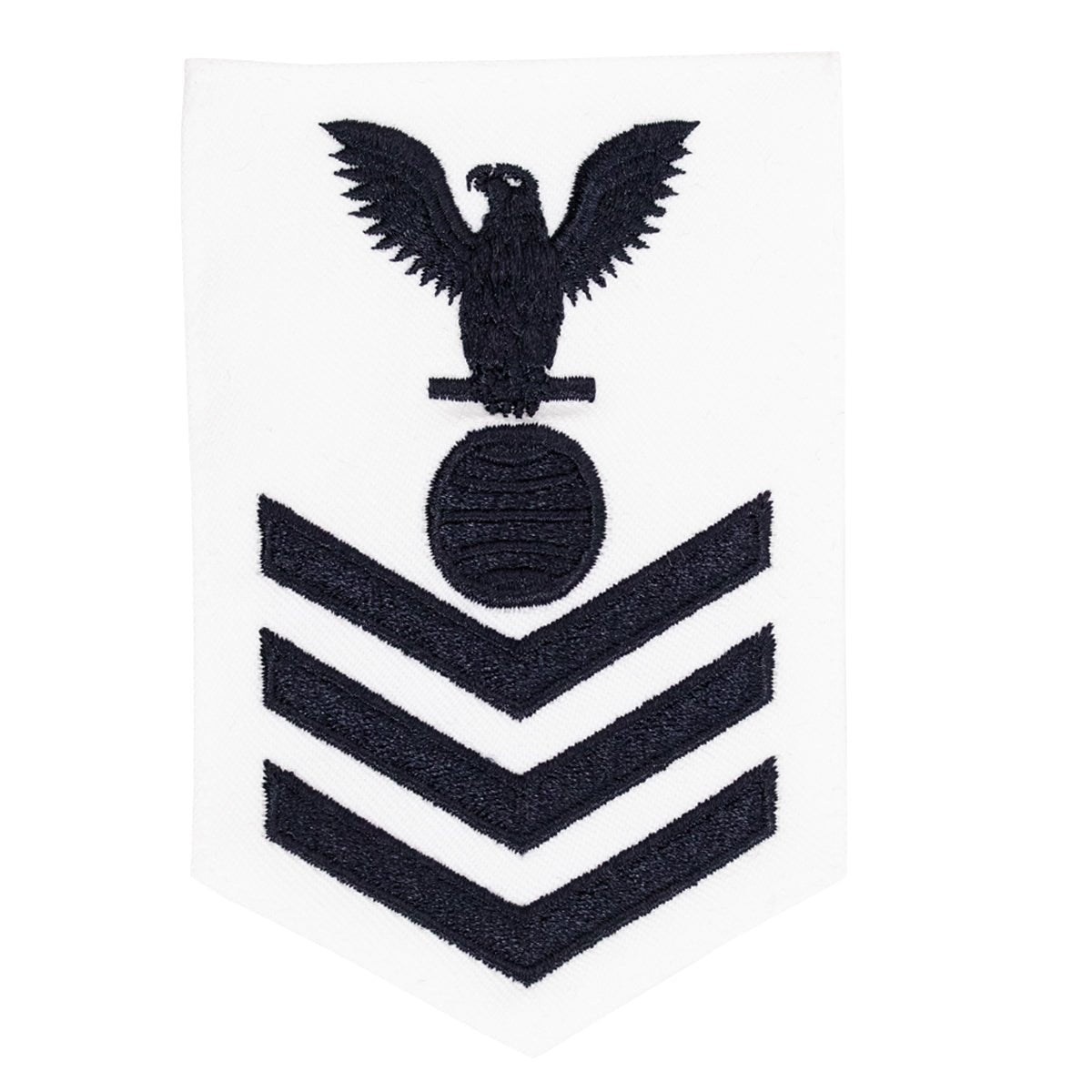 Navy E6 FEMALE Rating Badge: Electricians Mate - white - Hooyah Woodworks LLC
