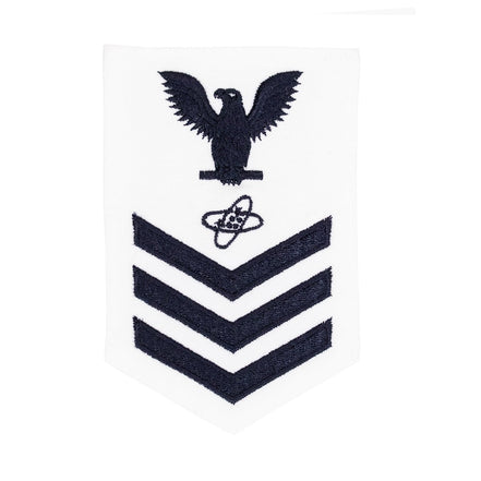 Navy E6 FEMALE Rating Badge: Electronics Technician - white - Hooyah Woodworks LLC