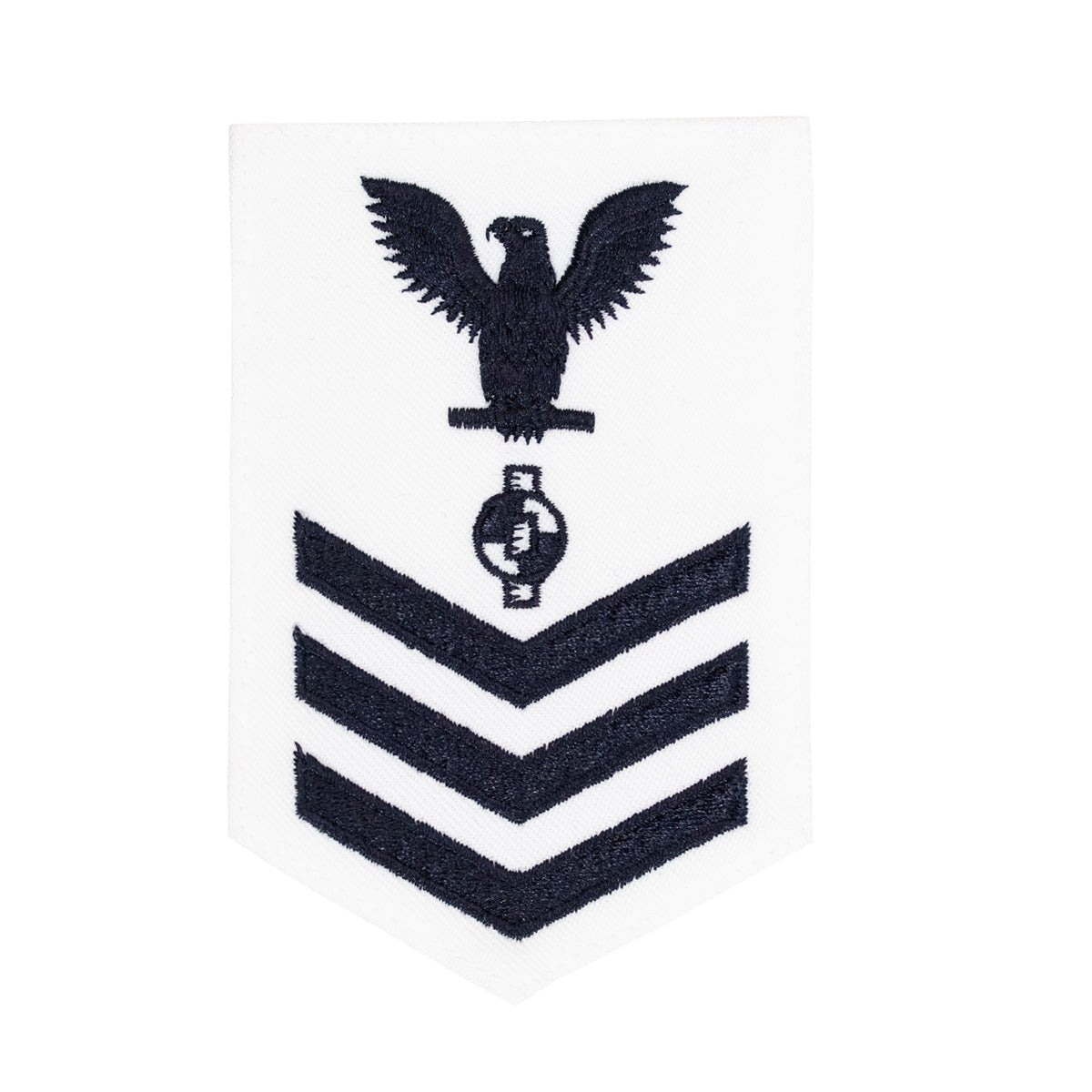 Navy E6 FEMALE Rating Badge: Engineering Aide - white - Hooyah Woodworks LLC