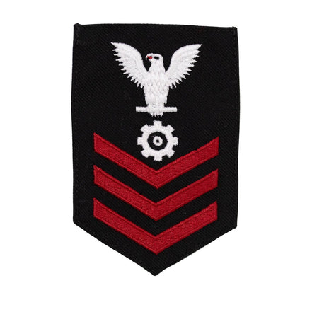 Navy E6 FEMALE Rating Badge: Engineman - New Serge for Jumper - Hooyah Woodworks LLC