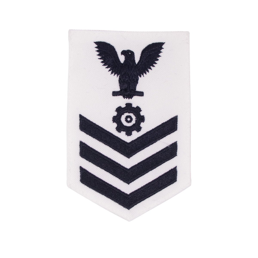 Navy E6 FEMALE Rating Badge: Engineman - white - Hooyah Woodworks LLC