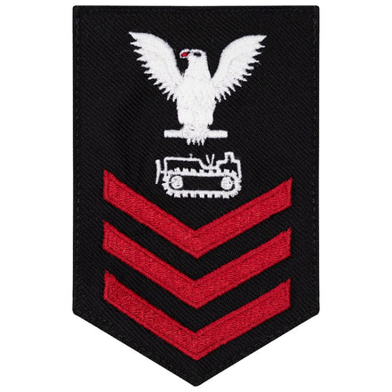 Navy E6 FEMALE Rating Badge: Equipment Operator - New Serge for Jumper - Hooyah Woodworks LLC