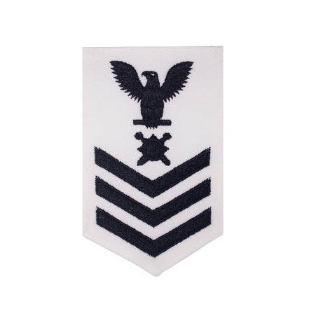 Navy E6 FEMALE Rating Badge: Explosive Ordnance Disposal - white - Hooyah Woodworks LLC