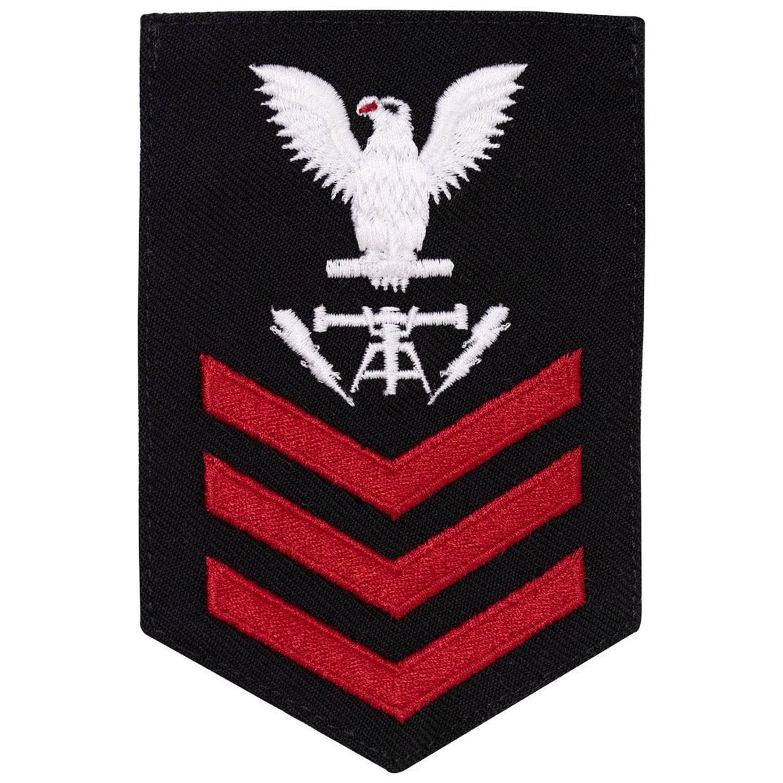 Navy E6 FEMALE Rating Badge: Fire Controlman - New Serge for Jumper - Hooyah Woodworks LLC