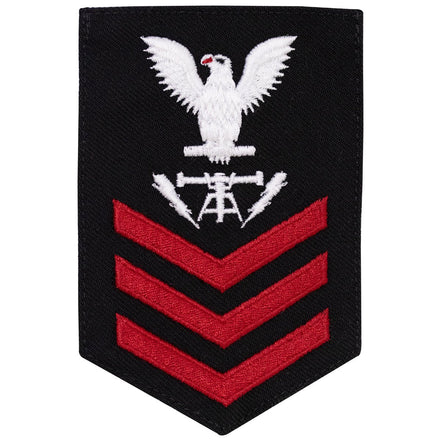 Navy E6 FEMALE Rating Badge: Fire Controlman - New Serge for Jumper - Hooyah Woodworks LLC