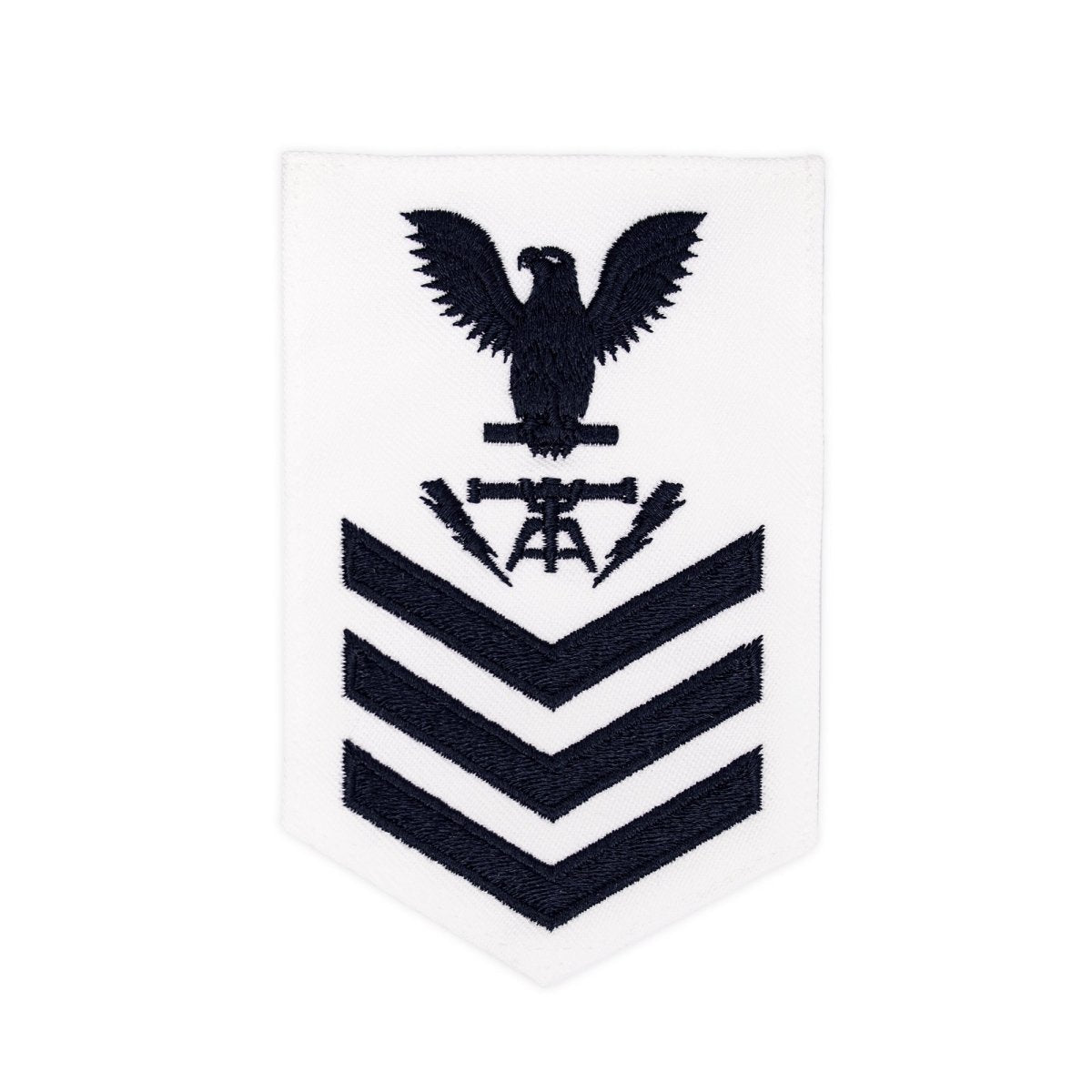 Navy E6 FEMALE Rating Badge: Fire Controlman - white - Hooyah Woodworks LLC