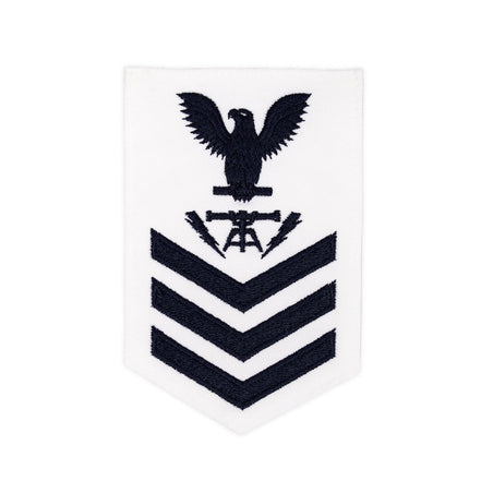 Navy E6 FEMALE Rating Badge: Fire Controlman - white - Hooyah Woodworks LLC