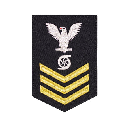 Navy E6 FEMALE Rating Badge: Gas Turbine System Tech - New Serge for Jumper - Hooyah Woodworks LLC