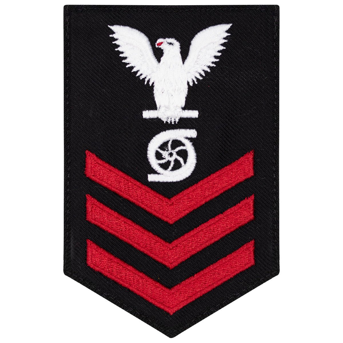 Navy E6 FEMALE Rating Badge: Gas Turbine System Tech - New Serge for Jumper - Hooyah Woodworks LLC