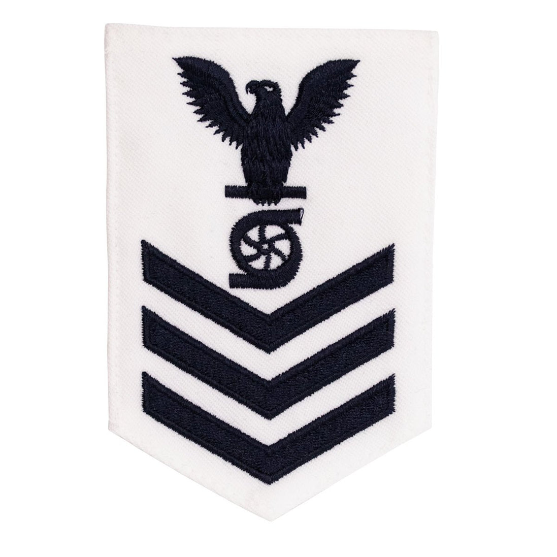 Navy E6 FEMALE Rating Badge: Gas Turbine System Technician - white - Hooyah Woodworks LLC