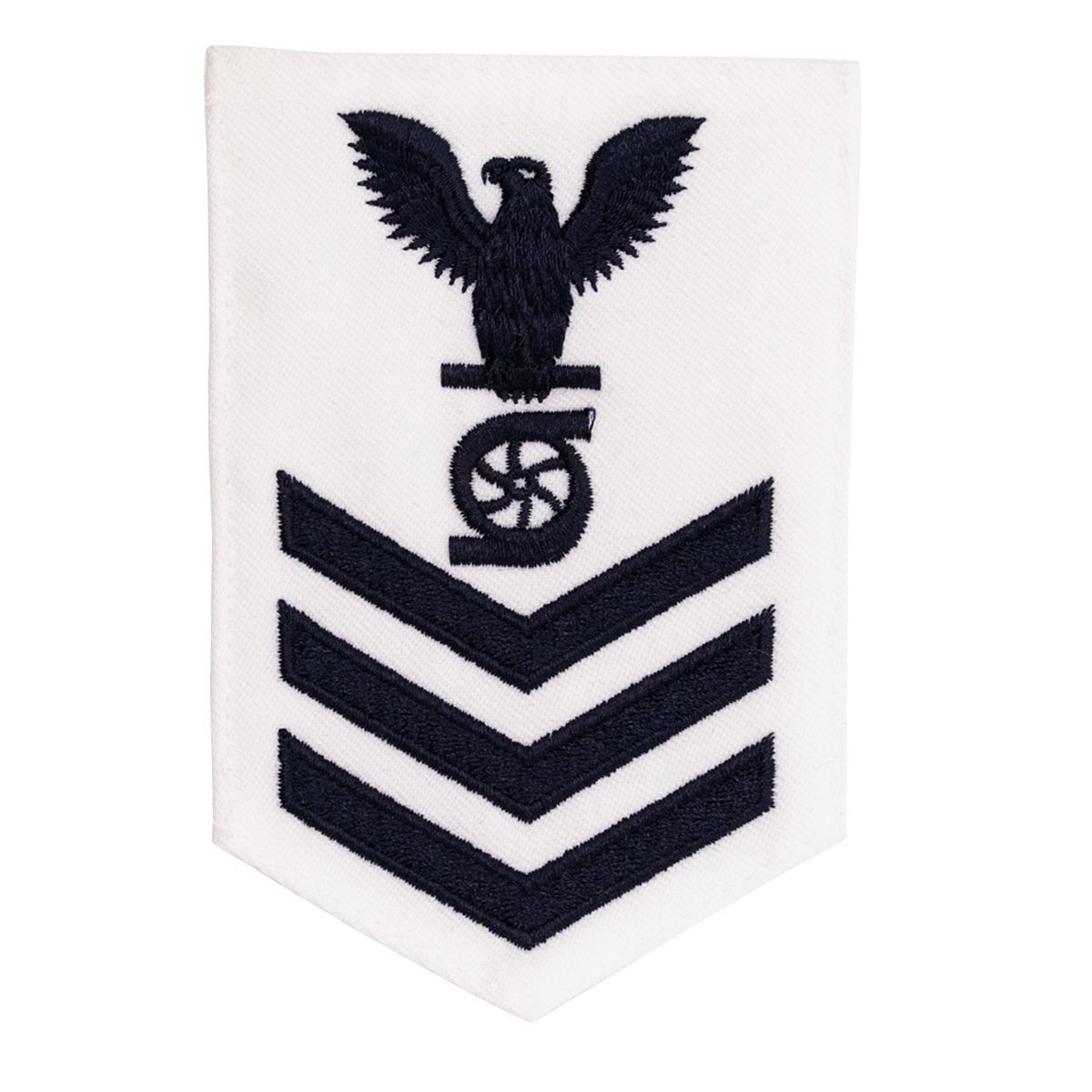 Navy E6 FEMALE Rating Badge: Gas Turbine System Technician - white - Hooyah Woodworks LLC