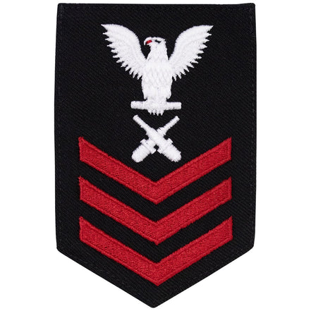 Navy E6 FEMALE Rating Badge: Gunners Mate - New Serge for Jumper - Hooyah Woodworks LLC