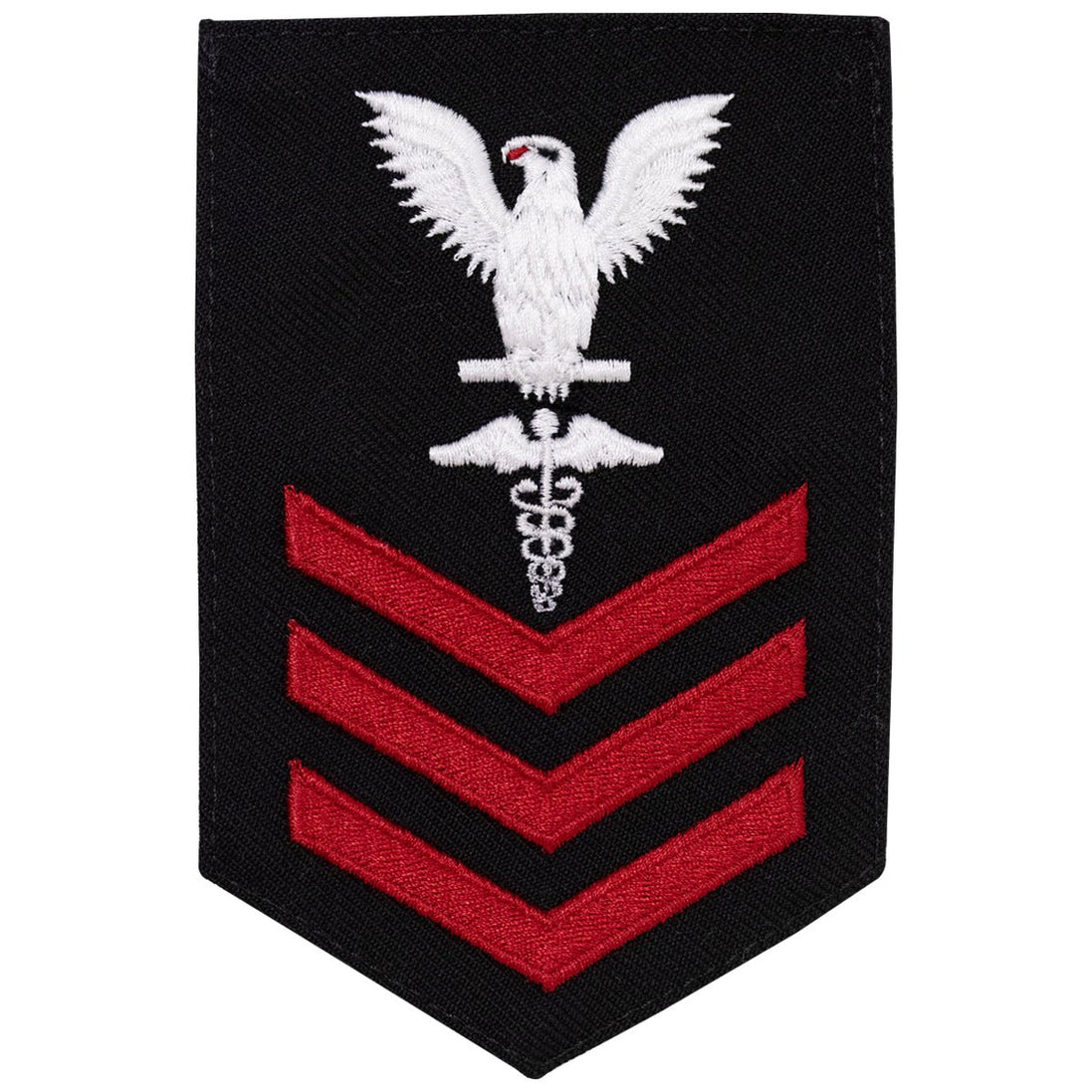 Navy E6 FEMALE Rating Badge: Hospitalman - New Serge for Jumper - Hooyah Woodworks LLC
