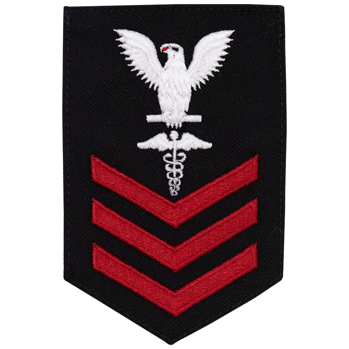 Navy E6 FEMALE Rating Badge: Hospitalman - New Serge for Jumper - Hooyah Woodworks LLC