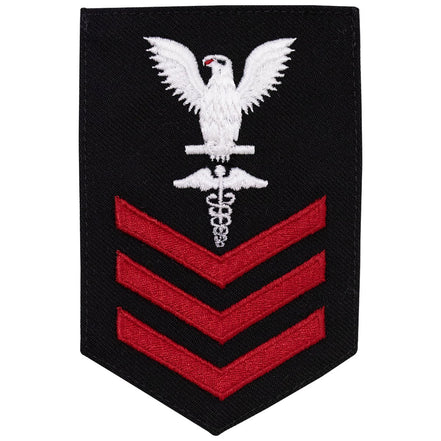 Navy E6 FEMALE Rating Badge: Hospitalman - New Serge for Jumper - Hooyah Woodworks LLC