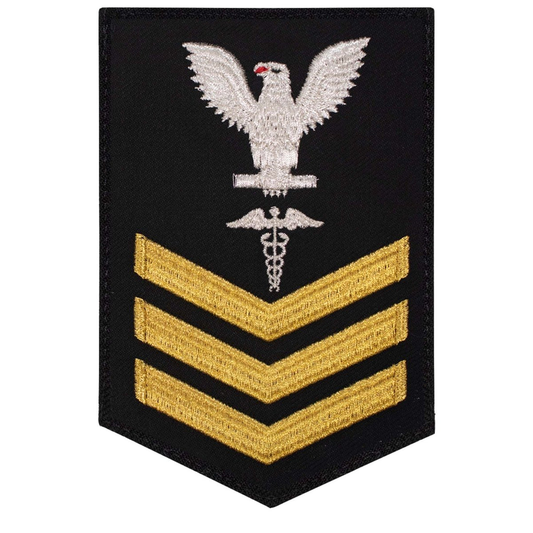 Navy E6 FEMALE Rating Badge: Hospitalman - New Serge for Jumper - Hooyah Woodworks LLC