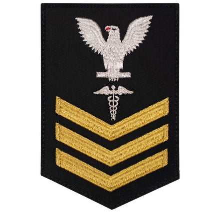 Navy E6 FEMALE Rating Badge: Hospitalman - New Serge for Jumper - Hooyah Woodworks LLC