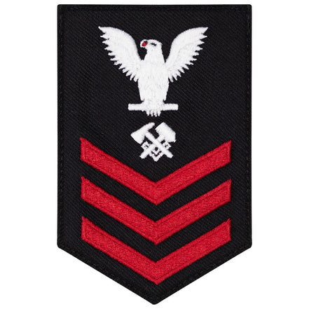 Navy E6 FEMALE Rating Badge: Hull Maintenance Tech - New Serge for Jumper - Hooyah Woodworks LLC