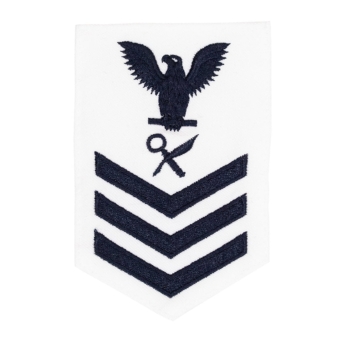 Navy E6 FEMALE Rating Badge: Intelligence Specialist - white - Hooyah Woodworks LLC