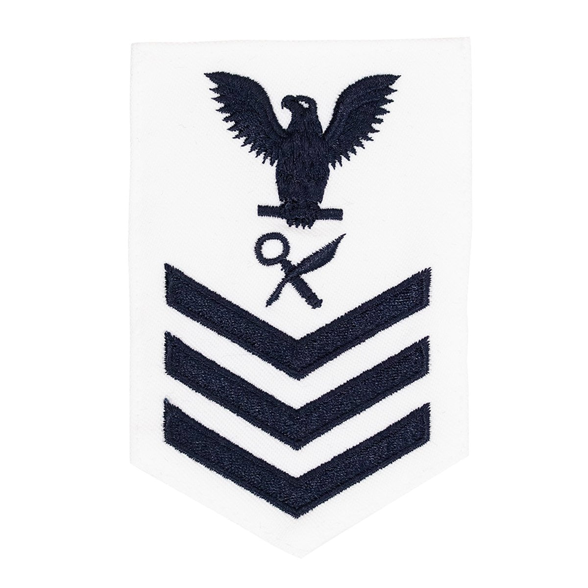 Navy E6 FEMALE Rating Badge: Intelligence Specialist - white - Hooyah Woodworks LLC