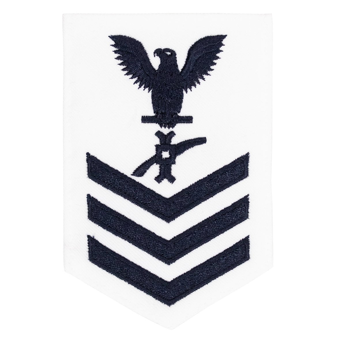 Navy E6 FEMALE Rating Badge: Legalman - white - Hooyah Woodworks LLC
