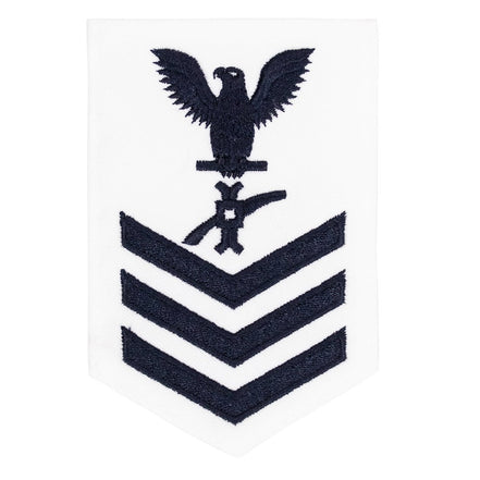 Navy E6 FEMALE Rating Badge: Legalman - white - Hooyah Woodworks LLC