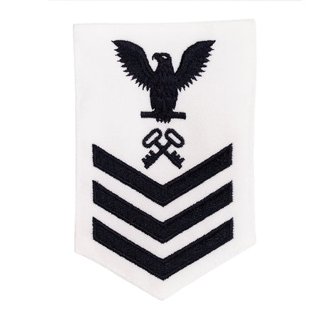 Navy E6 FEMALE Rating Badge: Logistics Specialist - white - Hooyah Woodworks LLC