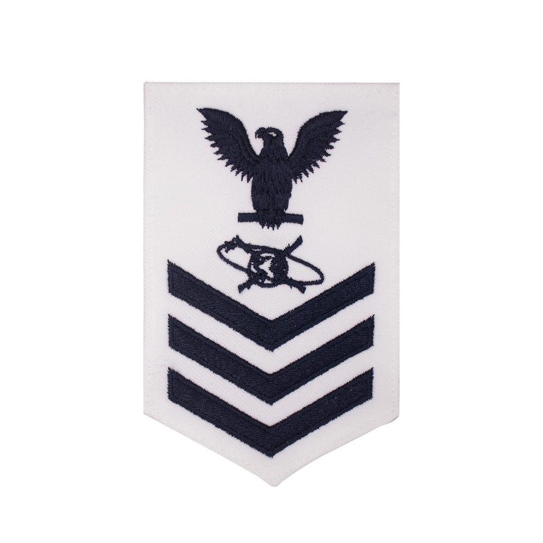 Navy E6 FEMALE Rating Badge: Mass Communication Specialist - white - Hooyah Woodworks LLC