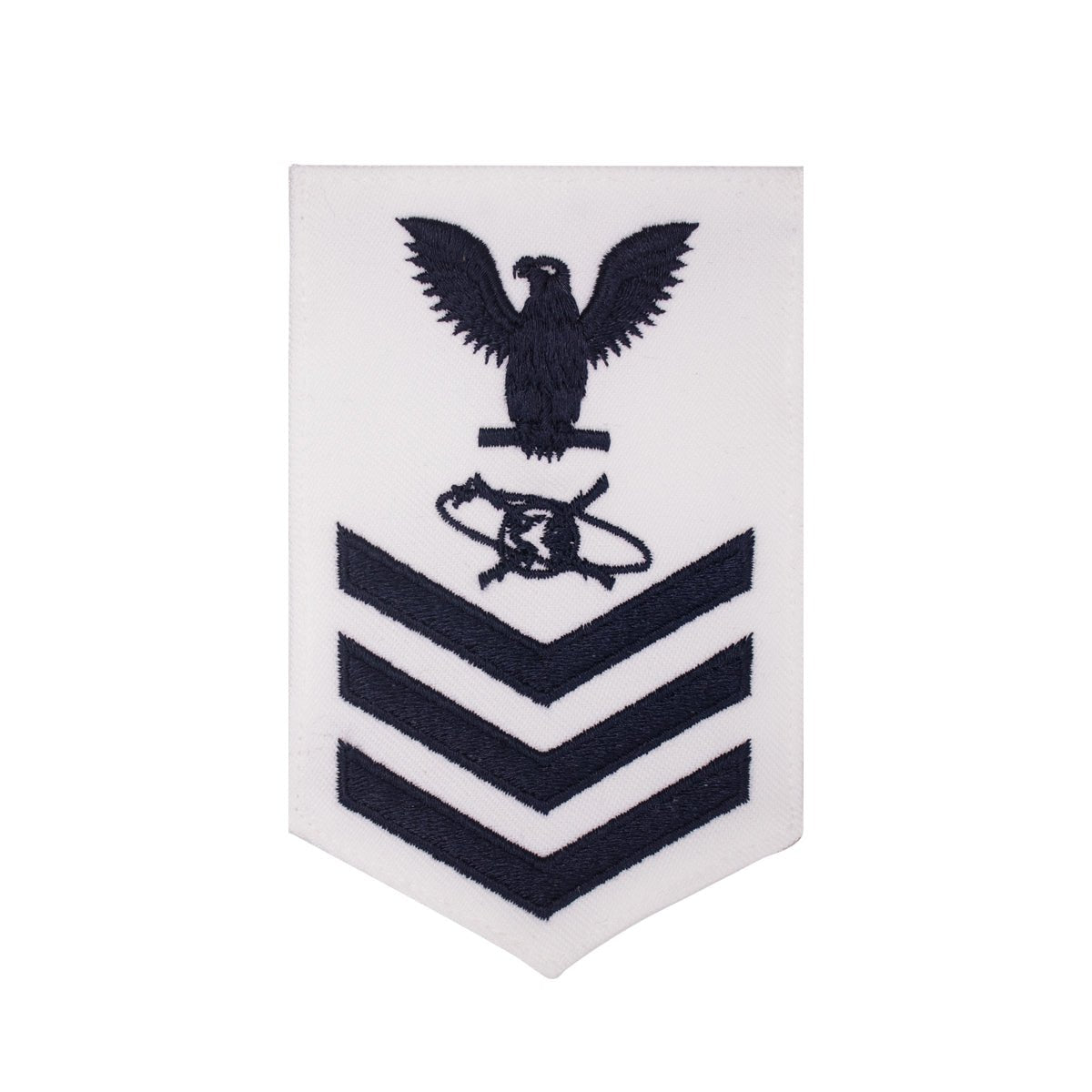 Navy E6 FEMALE Rating Badge: Mass Communication Specialist - white - Hooyah Woodworks LLC