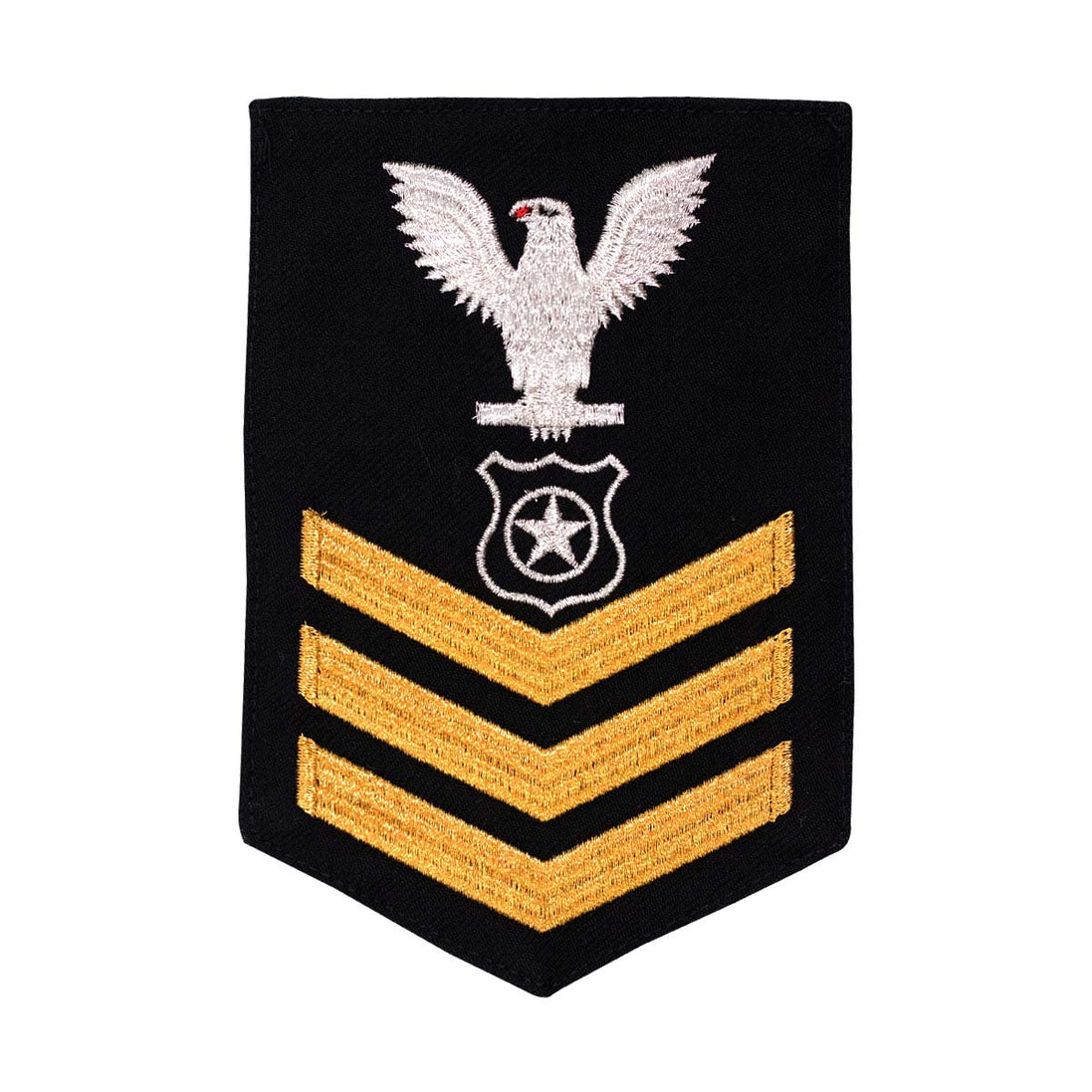 Navy E6 FEMALE Rating Badge: Master At Arms - New Serge for Jumper - Hooyah Woodworks LLC