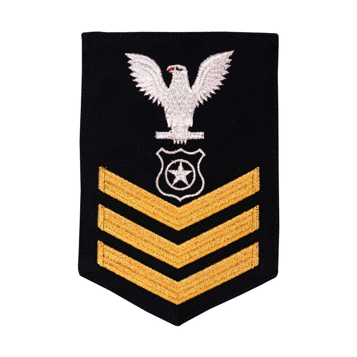 Navy E6 FEMALE Rating Badge: Master At Arms - New Serge for Jumper - Hooyah Woodworks LLC