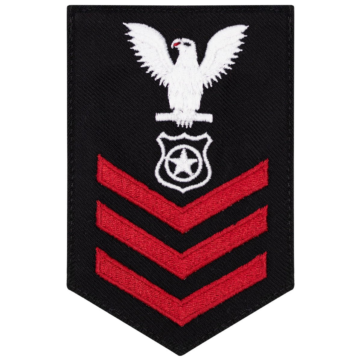 Navy E6 FEMALE Rating Badge: Master At Arms - New Serge for Jumper - Hooyah Woodworks LLC