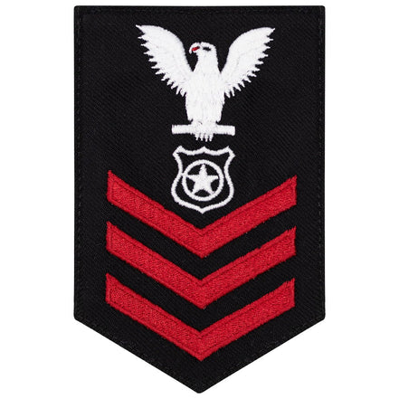 Navy E6 FEMALE Rating Badge: Master At Arms - New Serge for Jumper - Hooyah Woodworks LLC
