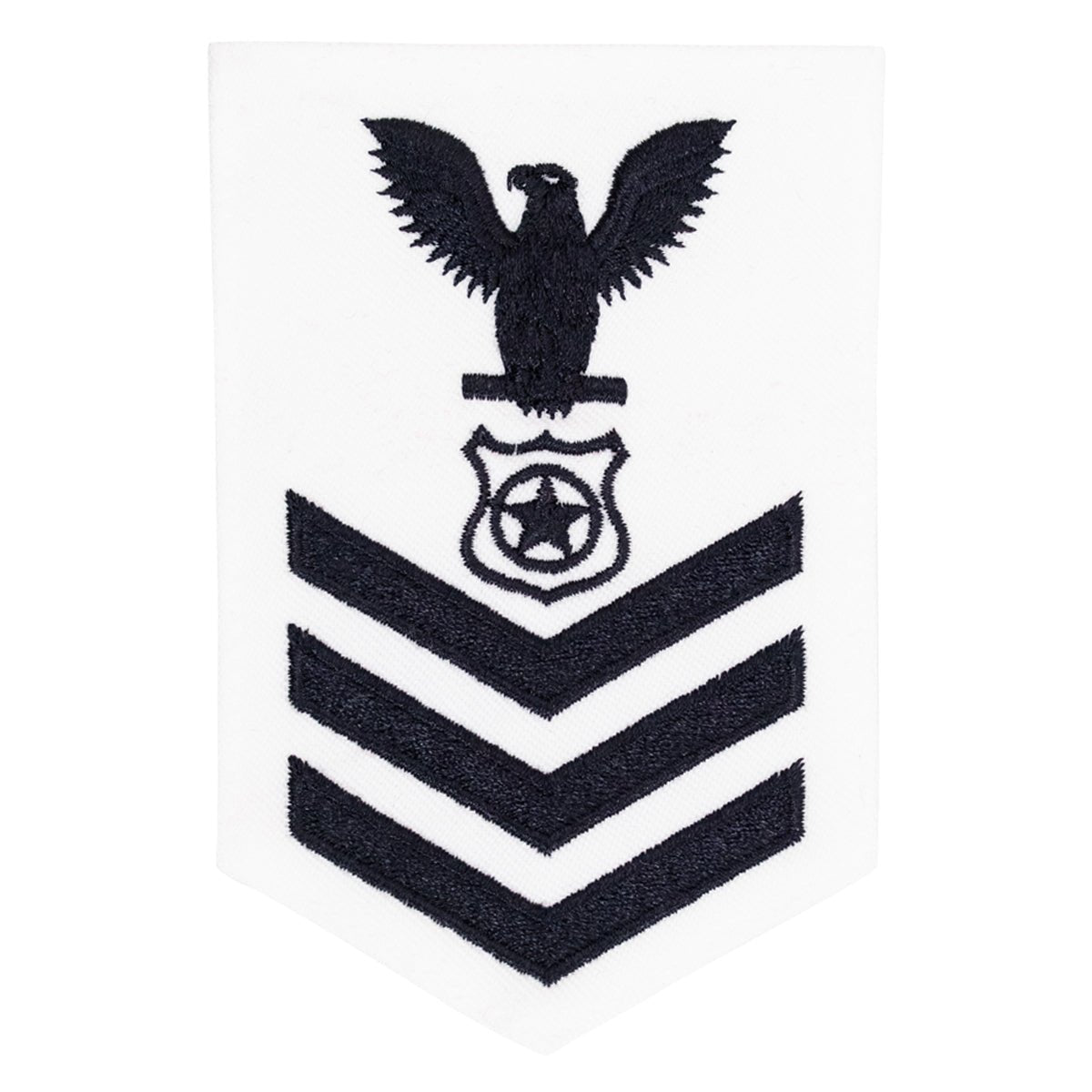 Navy E6 FEMALE Rating Badge: Master At Arms - white - Hooyah Woodworks LLC
