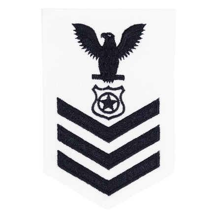 Navy E6 FEMALE Rating Badge: Master At Arms - white - Hooyah Woodworks LLC