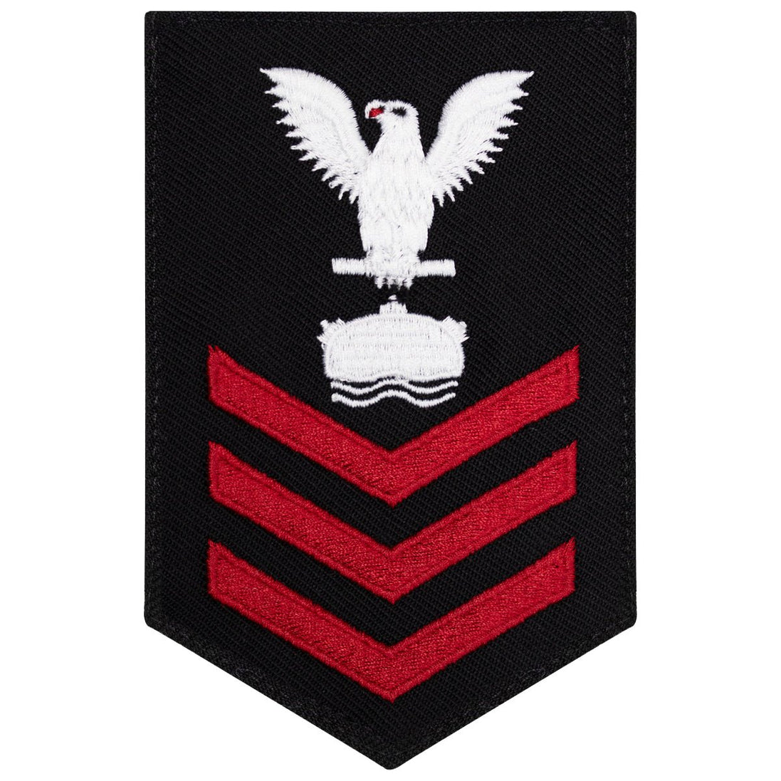 Navy E6 FEMALE Rating Badge: Mineman - New Serge for Jumper - Hooyah Woodworks LLC