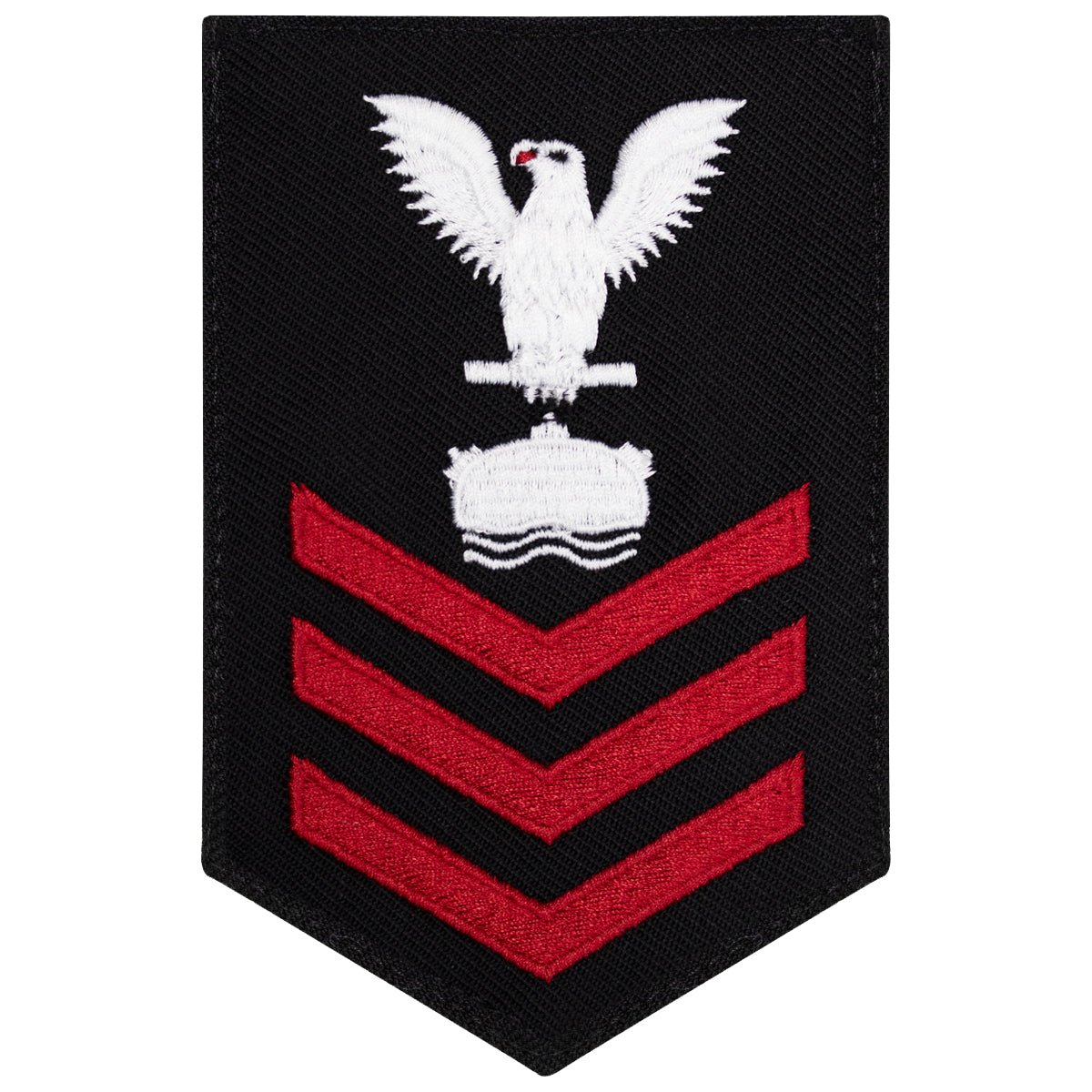 Navy E6 FEMALE Rating Badge: Mineman - New Serge for Jumper - Hooyah Woodworks LLC