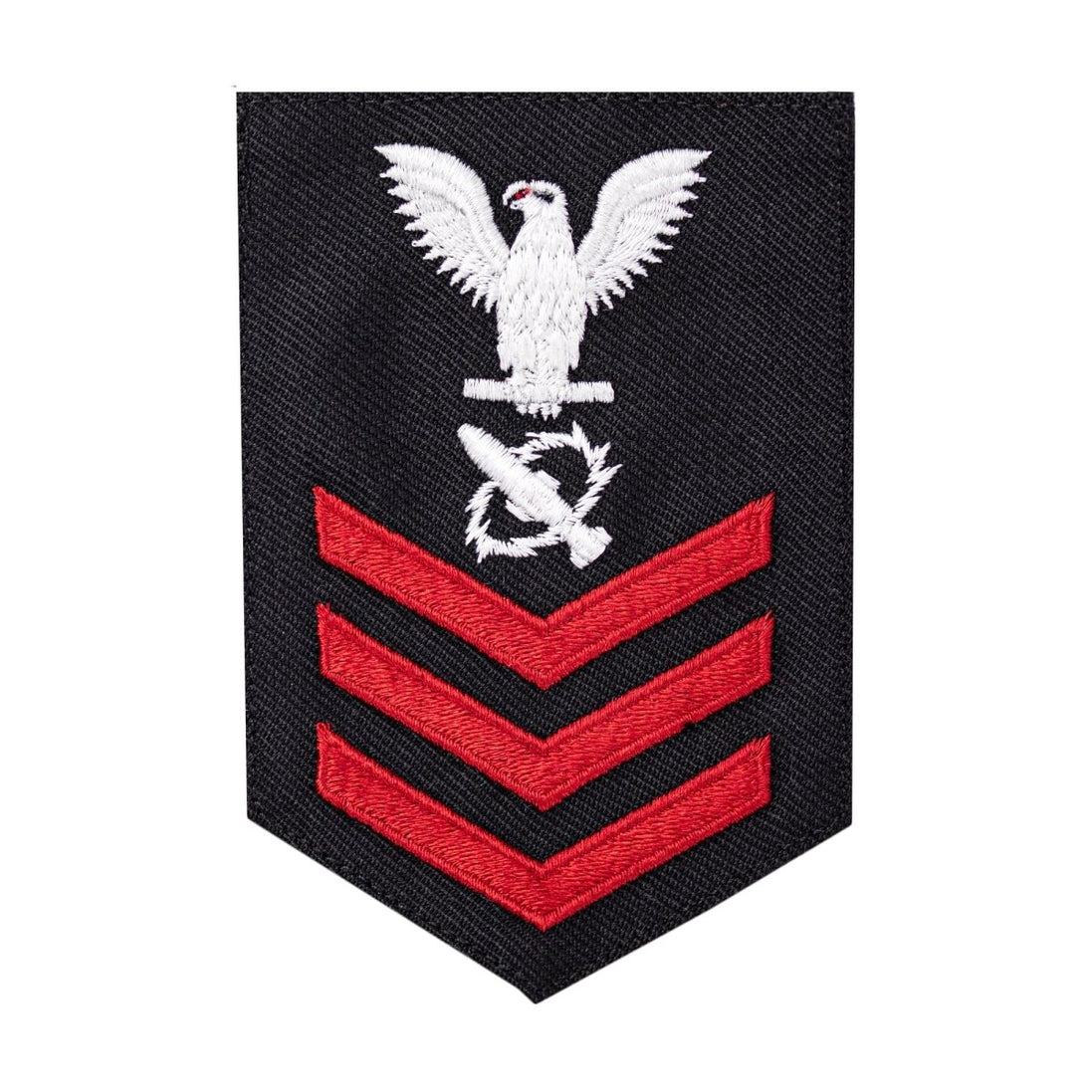 Navy E6 FEMALE Rating Badge: Missile Technician - New Serge for Jumper - Hooyah Woodworks LLC