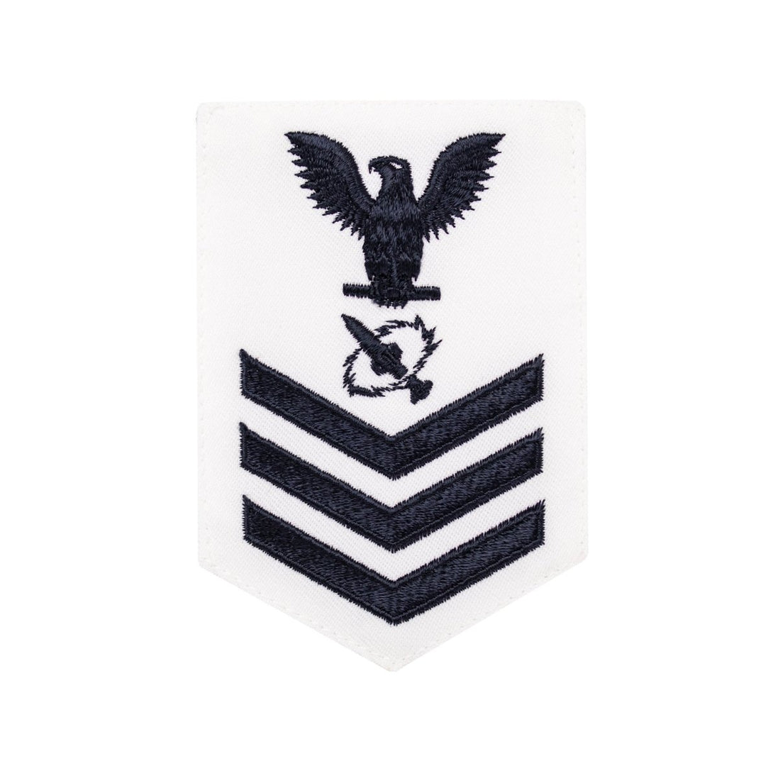 Navy E6 FEMALE Rating Badge: Missile Technician - white - Hooyah Woodworks LLC