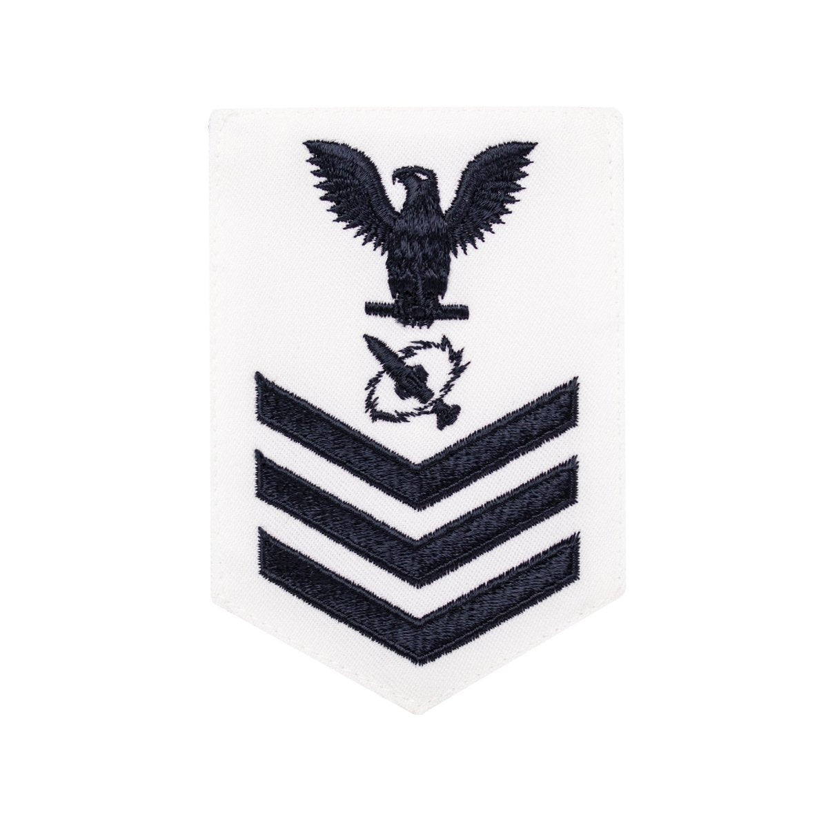 Navy E6 FEMALE Rating Badge: Missile Technician - white - Hooyah Woodworks LLC