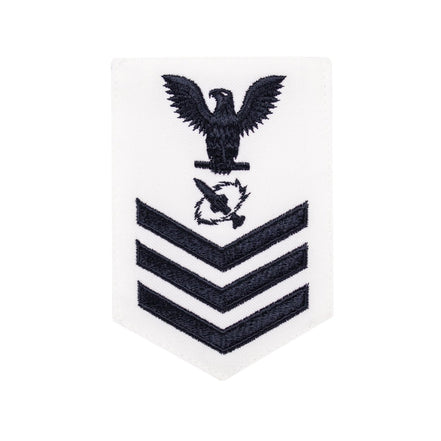 Navy E6 FEMALE Rating Badge: Missile Technician - white - Hooyah Woodworks LLC