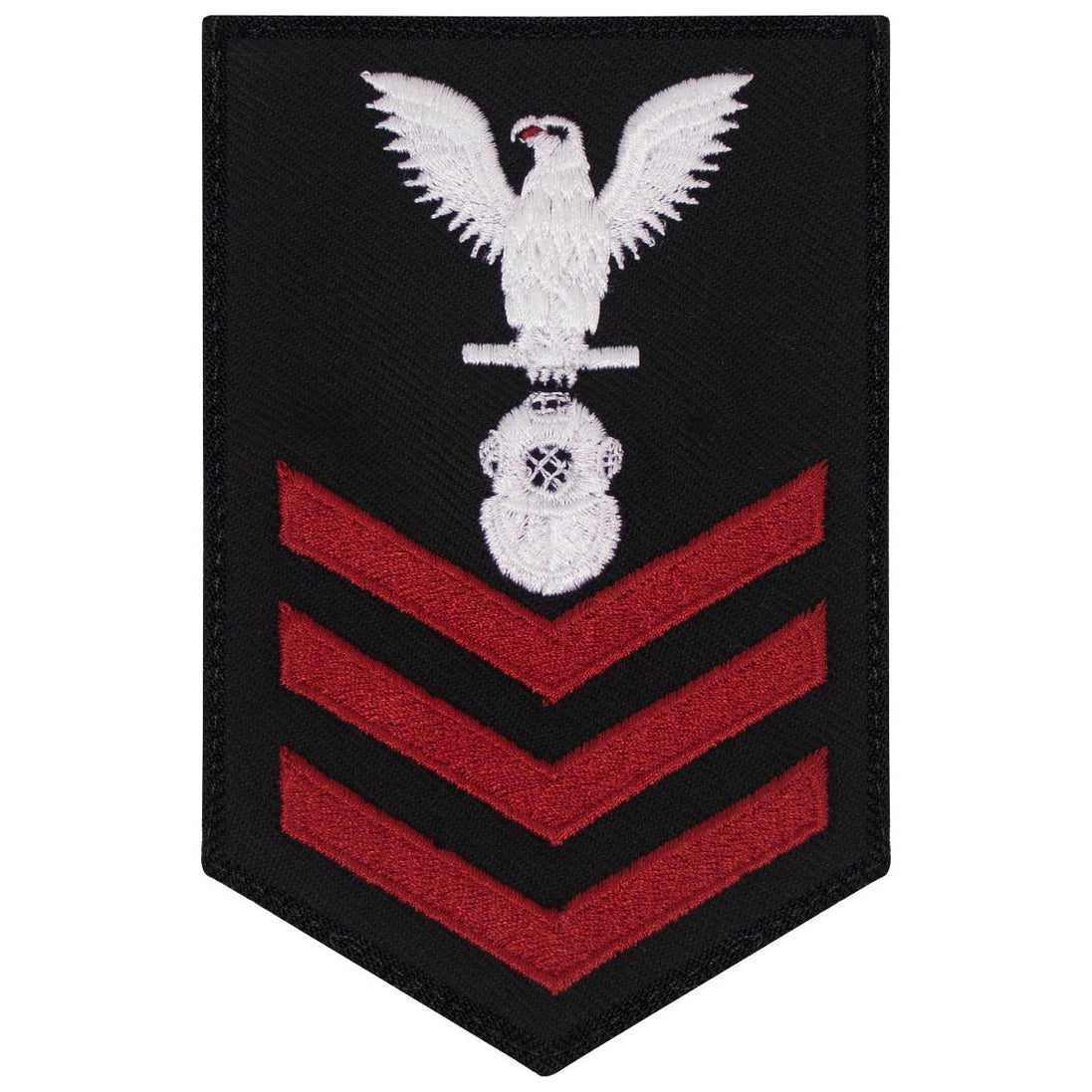 Navy E6 FEMALE Rating Badge: Navy Diver - New Serge for Jumper - Hooyah Woodworks LLC