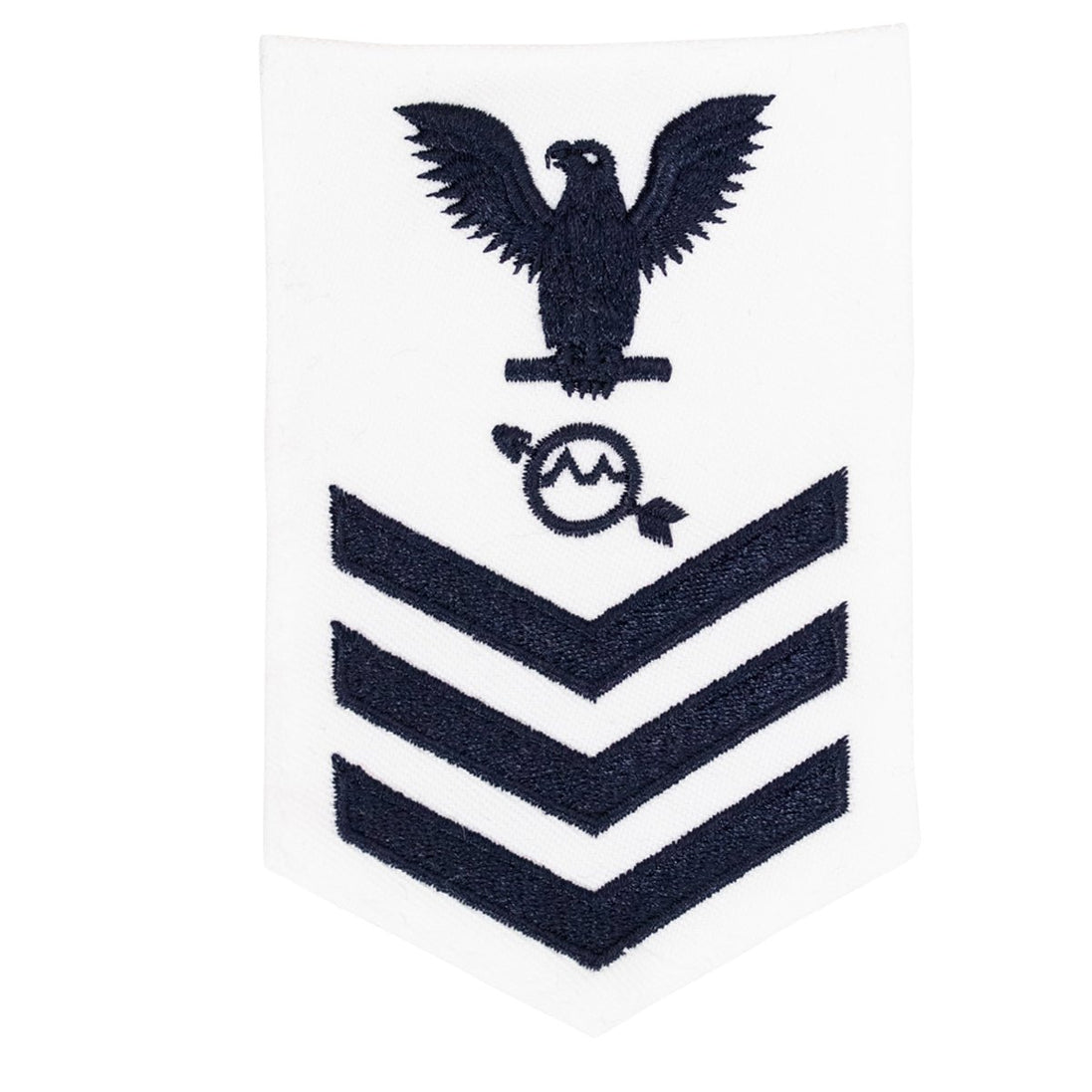 Navy E6 FEMALE Rating Badge: Operations Specialist - white - Hooyah Woodworks LLC