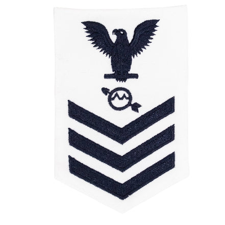 Navy E6 FEMALE Rating Badge: Operations Specialist - white - Hooyah Woodworks LLC