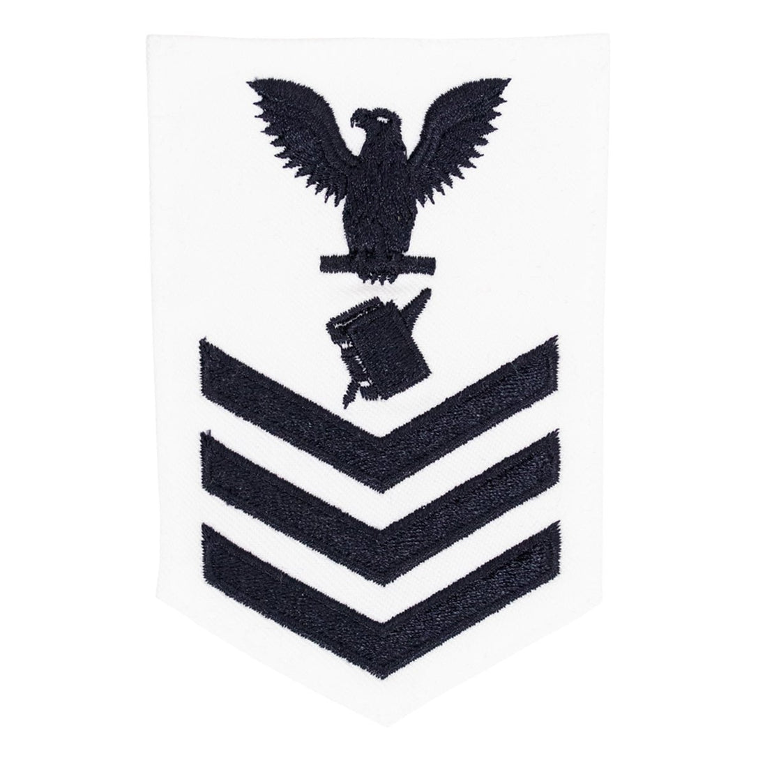 Navy E6 FEMALE Rating Badge: Personnelman - white - Hooyah Woodworks LLC