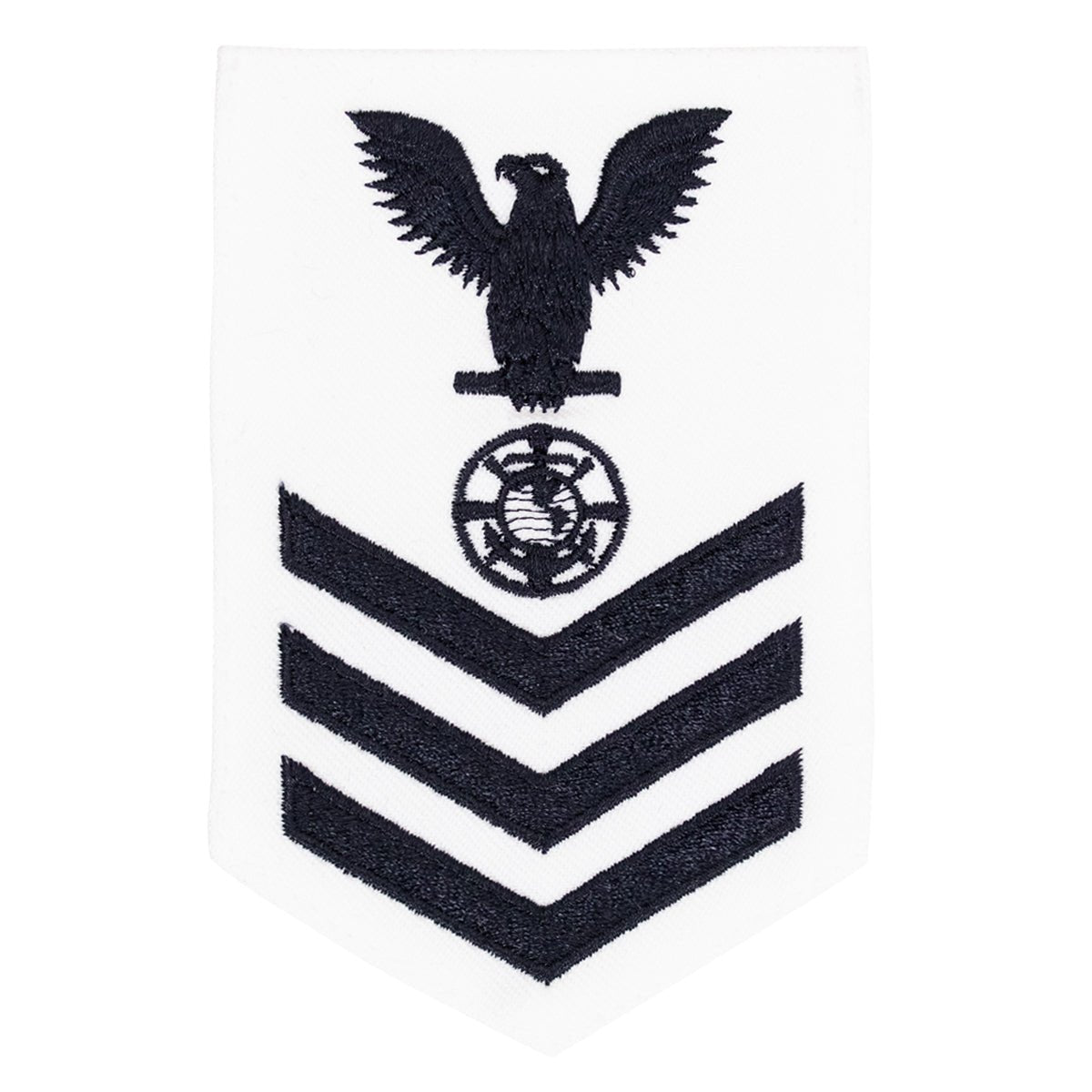 Navy E6 FEMALE Rating Badge: Religious Program Specialist - white - Hooyah Woodworks LLC