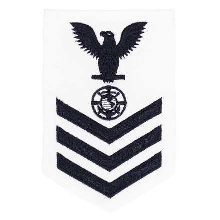 Navy E6 FEMALE Rating Badge: Religious Program Specialist - white - Hooyah Woodworks LLC